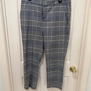 Banana Republic Men's Blue and Gray Plaid Dress Pants